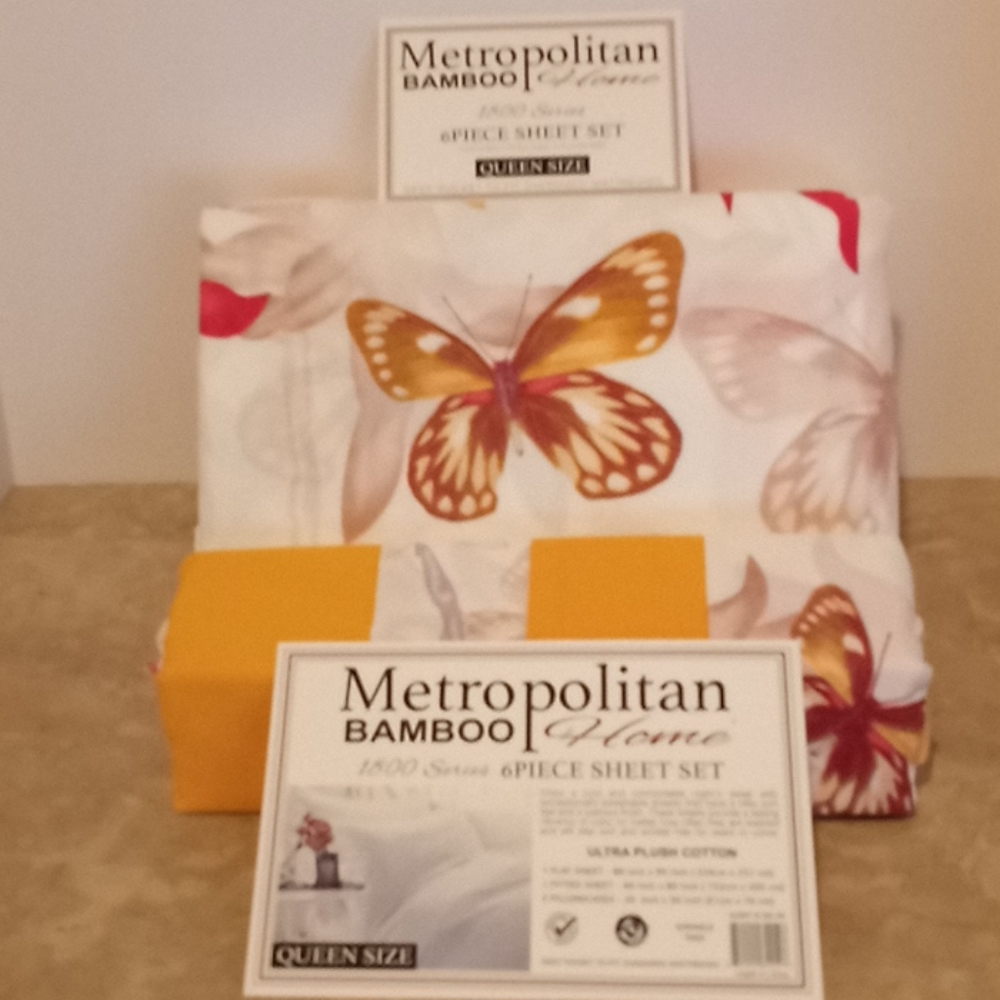 Metropolitan Bamboo Tropical Butterfly Queen Sh… - Picture 6 of 12